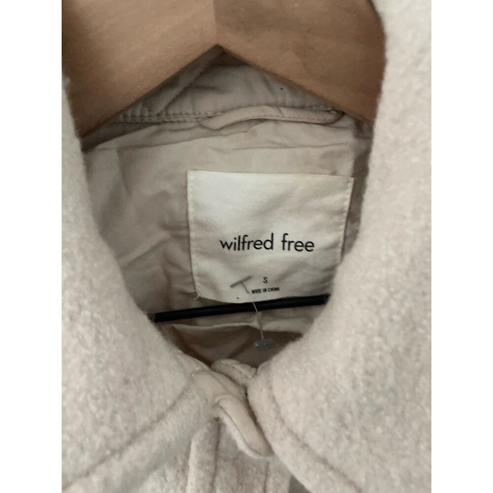 Wilfred Boiled Wool Cropped Trucker Jacket Small Cream Shacket - Picture 8 of 12